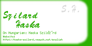 szilard haska business card